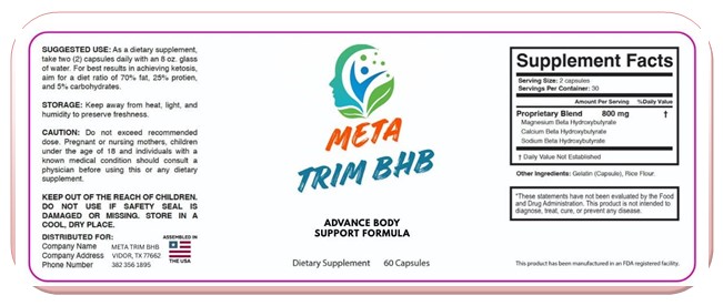 MetaTrim BHB Label