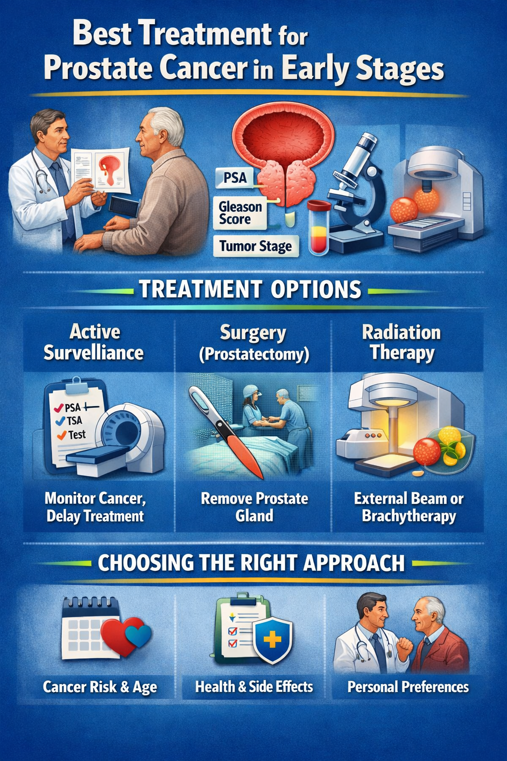 Best treatment for prostate cancer in early stages